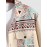 Men's Ethnic Style Geometric Printed Front Pocket Button Fuzzy Fleece Jacket